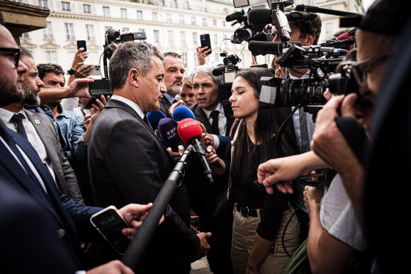 Gérald Darmanin arrive à l’Assemblée nationale à Paris, le 8 juillet 2024.