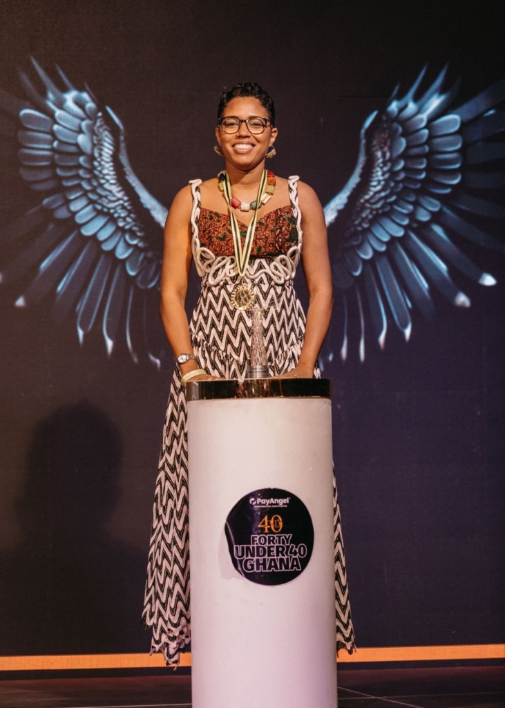 , Frances Quarcoopome, directrice générale de la société JamJar, remporte des prix au Corporate Ghana Hall of Fame et au Forty Under 40